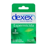 Preservativo Dexex Espermicida 3 Unidades Icom