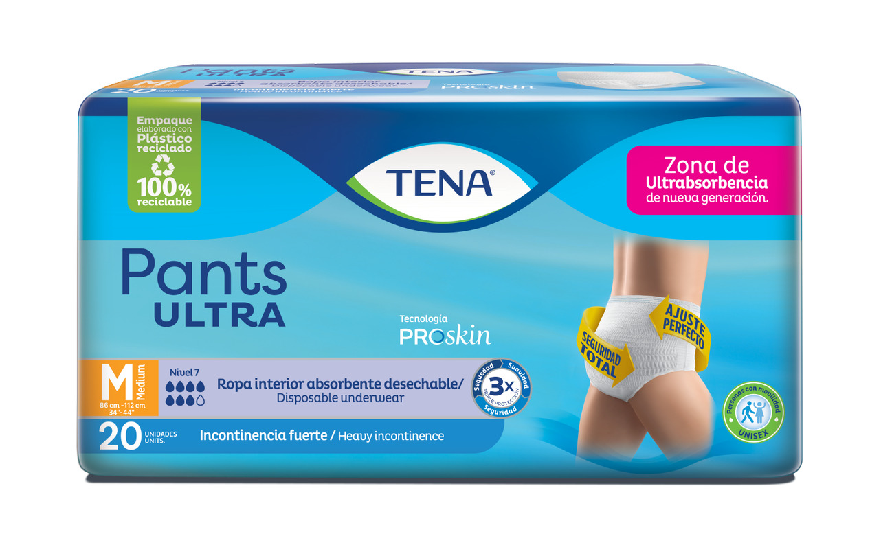 200024-7702026179373-27702026179377-1 Pañal Tena Pants Ultra Talla M 20 Unidades - Imagen 1