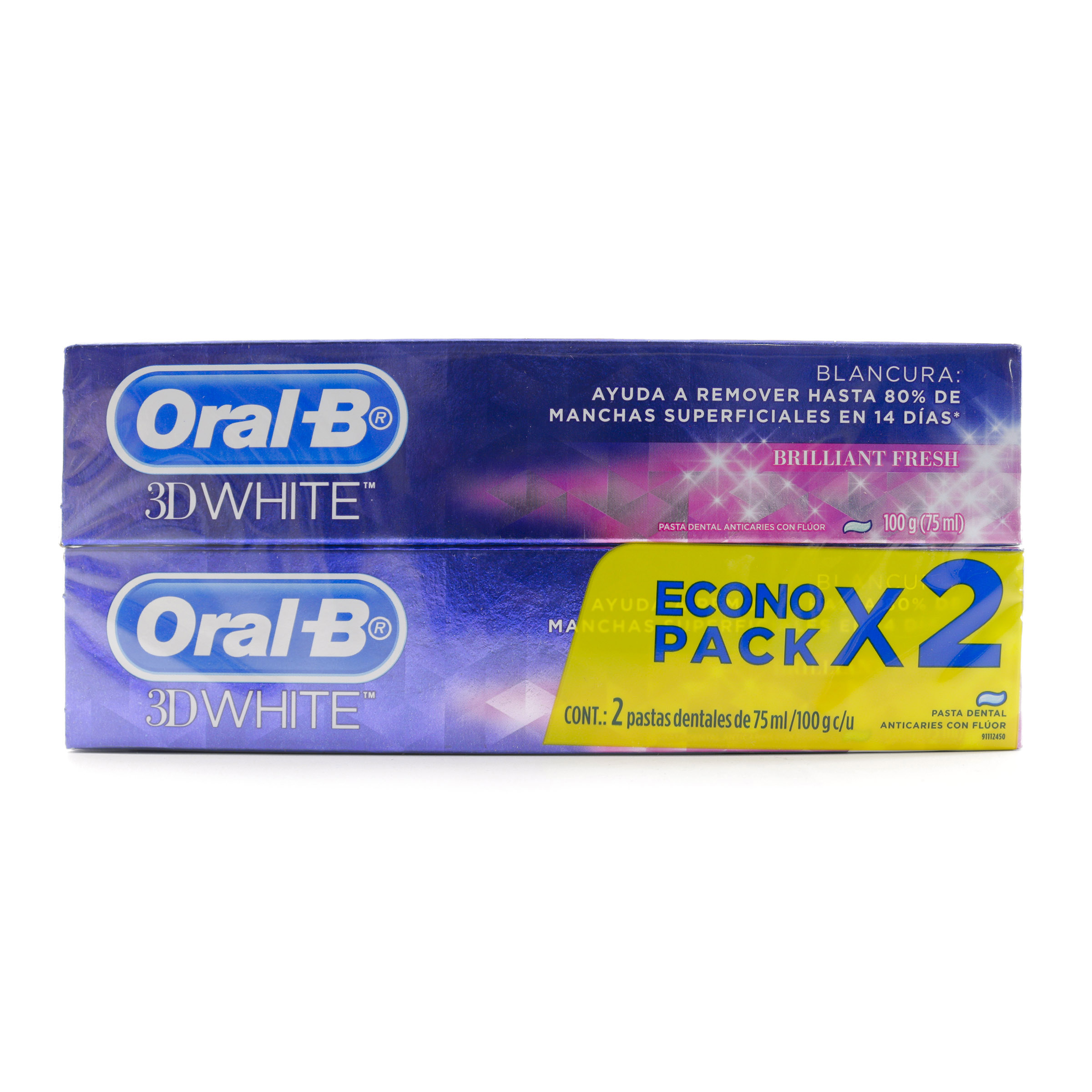 7500435015950 Crema Dental Oral-B 3d White X2 de 75 mL - Imagen 1