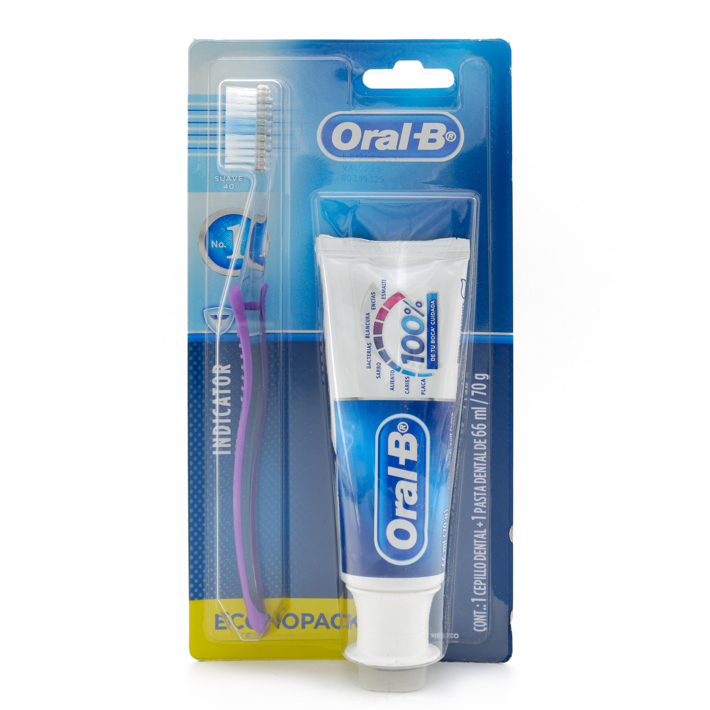 7500435143172 Cepillo Dental Oral-B + Crema Dental 100% 66 mL - Imagen 1