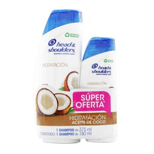 Champu Head Shoulders Hidratación con Aceite de Coco 375 mL