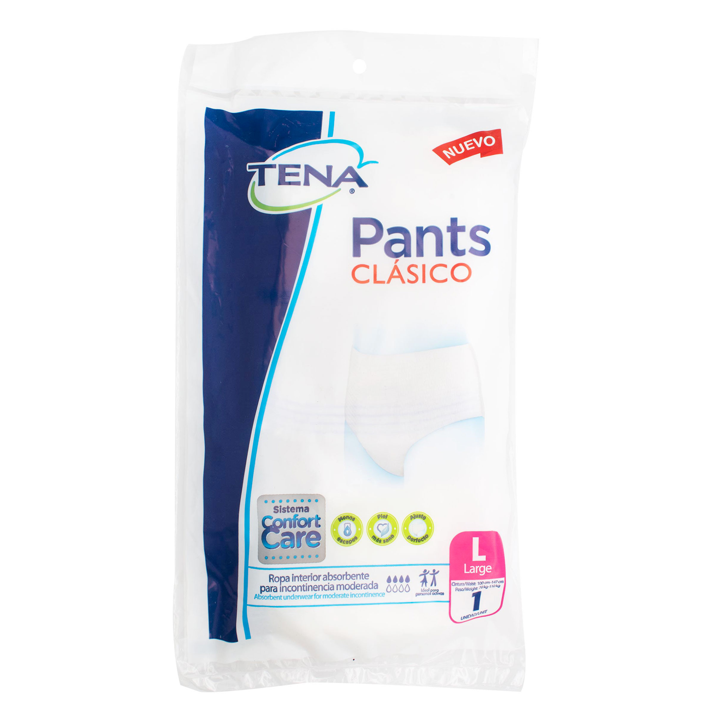 7702026174897-1 Pañal Tena Pants Clásico Talla L 1 Unidad - Imagen 1
