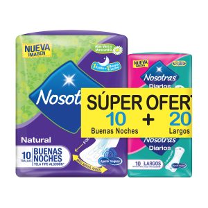 Toalla Nosotras Buenas Noches 10 Unidades