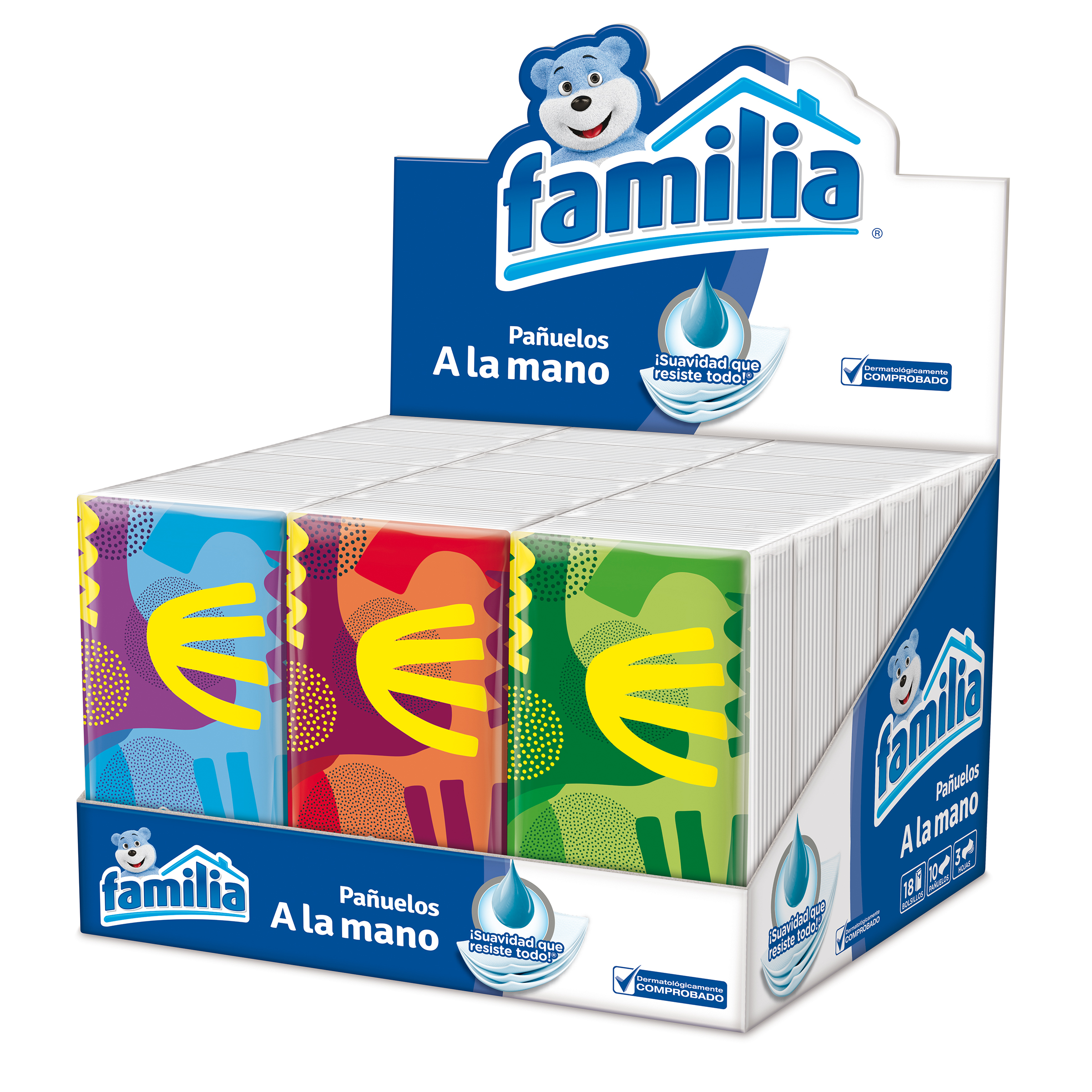 7702026320201-7 PAÑUELOS FAMILIA TRIPLE HOJA EMPAQUE INDIVIDUAL - Imagen 1