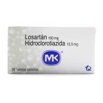 Losartan 100 mg + Hidroclorotiazida 12.5 mg 30 Tabletas