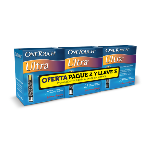 One Touch Tiras Reactivas 25 Unidades Pague 2 y Lleve 3