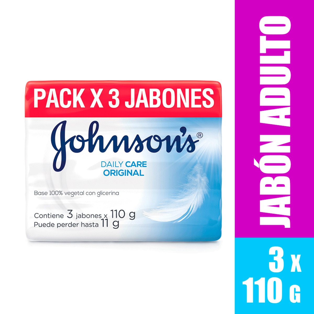 jabon-johnson-s-original-barra-x-110-g-x-3-uds-200040282_1 (1) Jabón Johnsons Original Adulto 110 g Tripack - Imagen 1