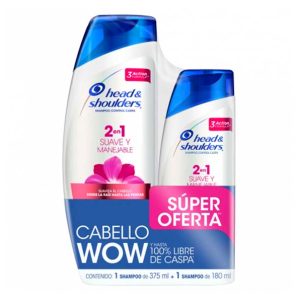 Champu Head Shoulders 2en1 375 mL + Ch Head Shoulders 2en1 180 mL