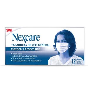 Tapabocas Nexcare de Uso General 12 Unidades