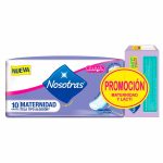 Toallas Nosotras Maternidad 10 Unidades + Protectores Lactinosotras 12 Unidades