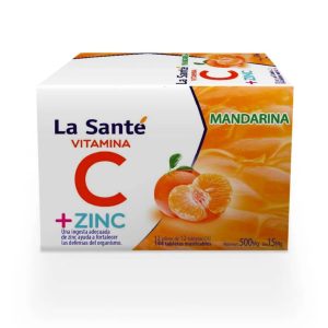 Vitamina C 500 Mg + Zinc 144 Tabletas La Sante Sabor Mandarina