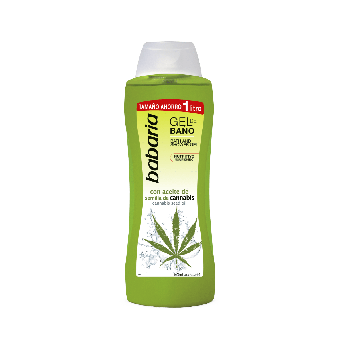 GEL DE BAÑO CON ACEITE DE SEMILLA DE CANNABIS BABARIA 1000 mL Gel de Baño con Aceite de Semilla de Cannabis Babaria 1000 mL - Imagen 1