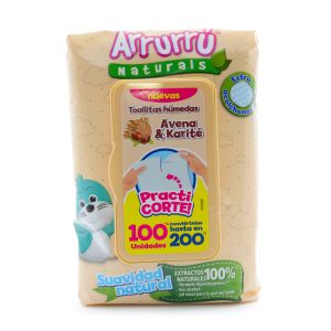 Toallitas Húmedas Arrurru Avena y Karite 100 Unidades