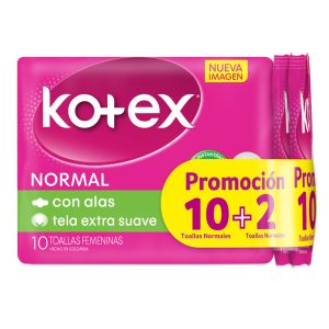 Toalla Kotex Normal Tela 10 Unidades