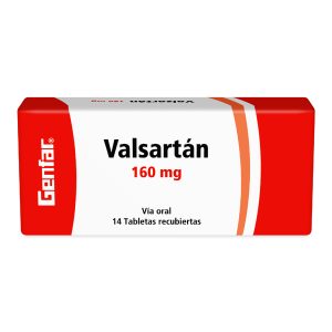 Valsartan 160 mg 14 Tabletas Recubiertas Genfar