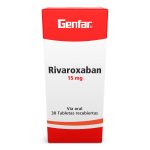Rivaroxaban 15 mg 30 Tabletas Recubiertas Genfar