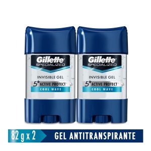 2 Desodorantes Gillette Gel Cool Wave 82 g