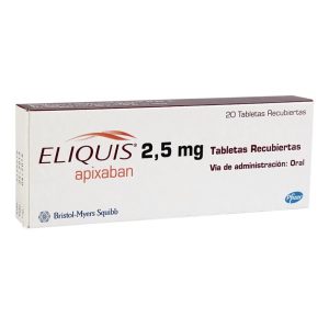 Eliquis 2.5 mg 20 Tabletas Recubiertas