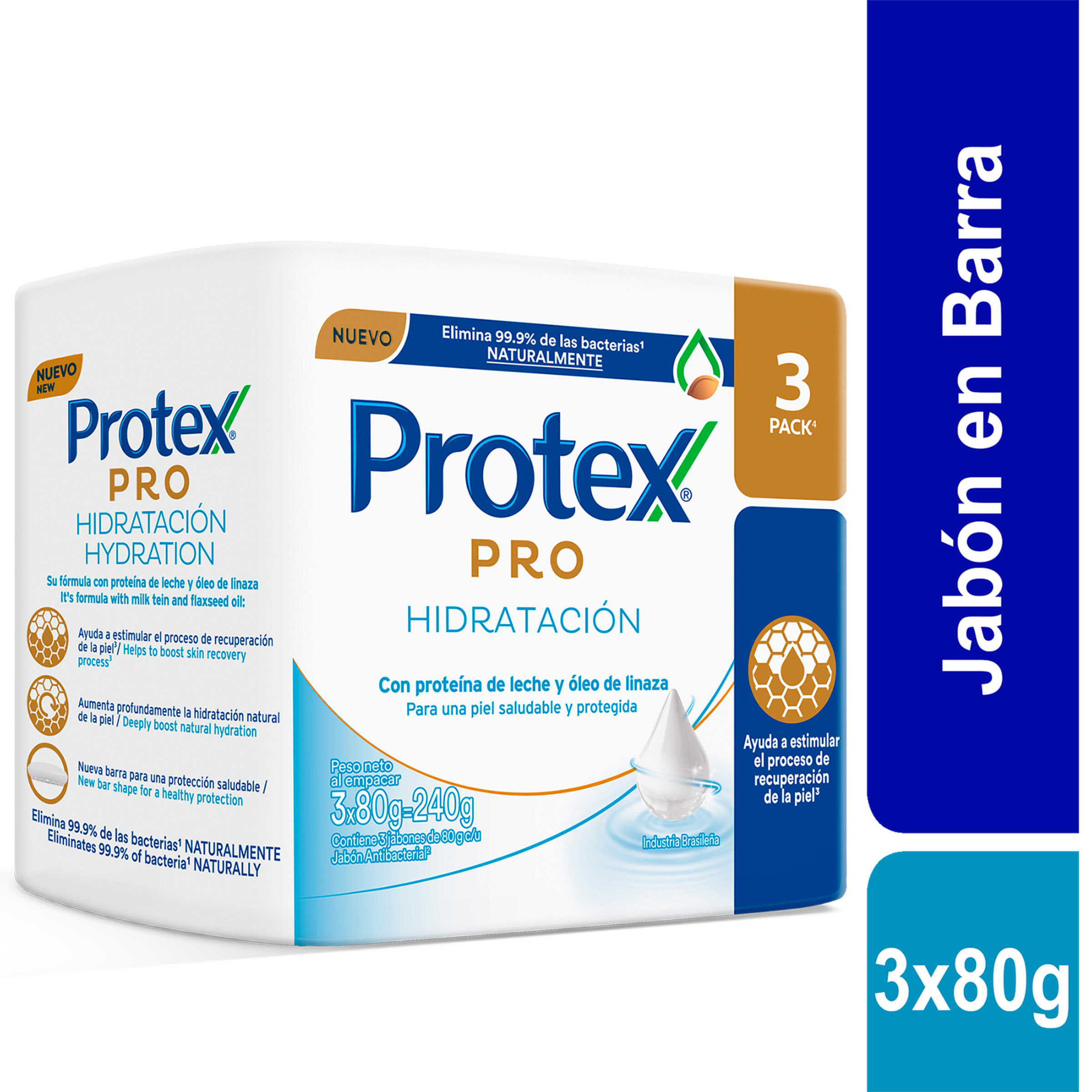 200043066_10 Jabón Protex Pro Hydratación 80 g 3 Unidades - Imagen 1