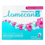 Lomecan Clotrimazol 200 mg 3 Ovulos Vaginales