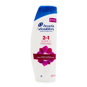 Champu Head Shoulders 2 en 1 Suave y Manejable 375 mL
