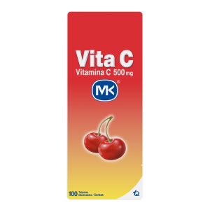 Vitamina C Masticable Sabor Cereza 100 Tabletas MK