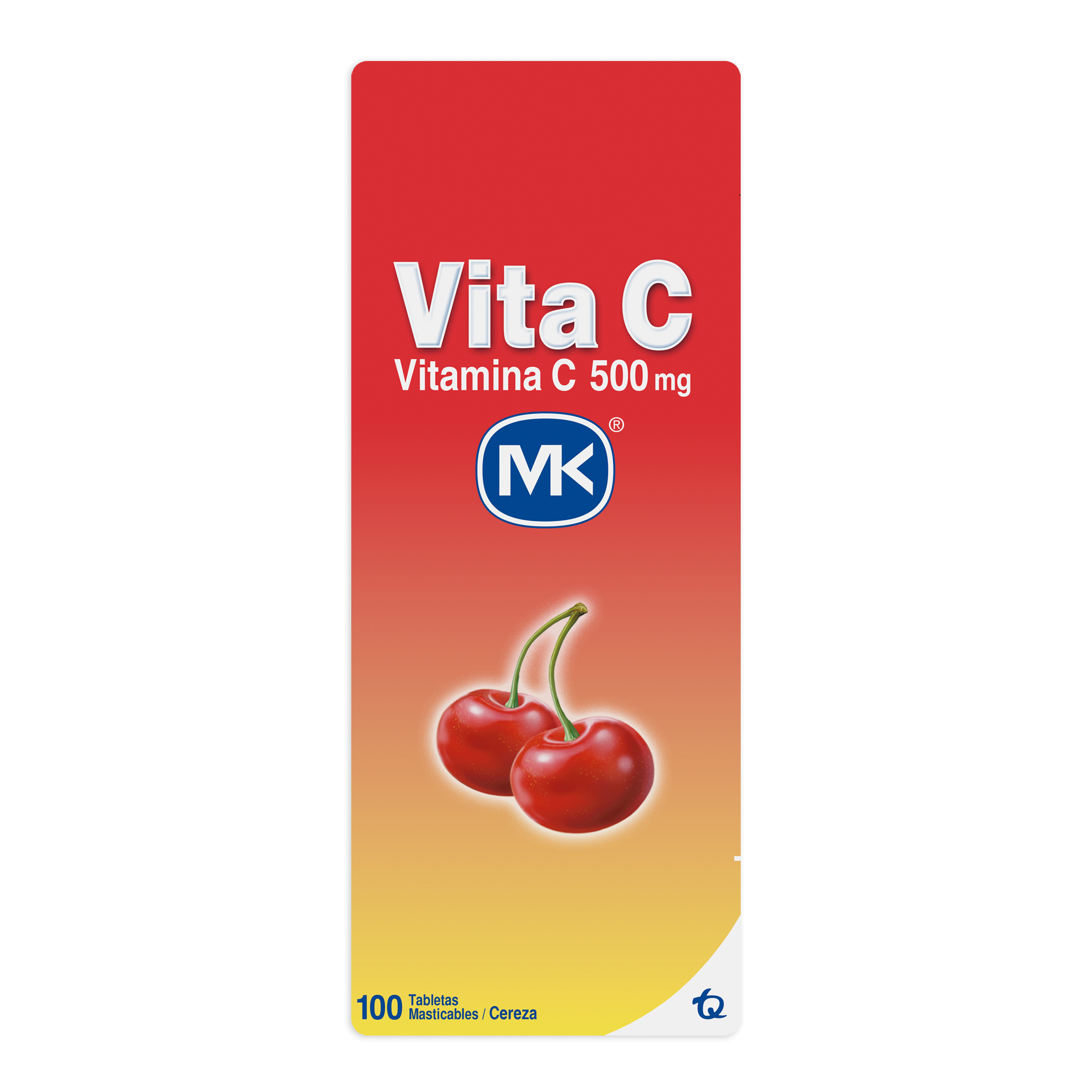 7702057700263-1 Vitamina C Masticable Sabor Cereza 100 Tabletas MK - Imagen 1