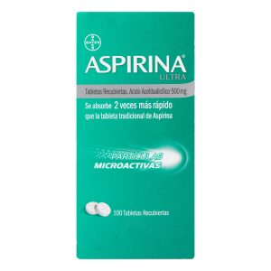 Aspirina Ultra 500 mg 100 Tabletas