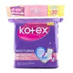Toalla Kotex Nocturna Tipo Tela 30 Unidades