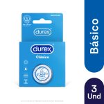Preservativo Durex Clasico 3 Unidades
