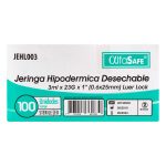 Jeringa Des Alfa 3 mL para Niño 100 Unidades
