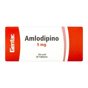 Amlodipino 5 mg 30 Tabletas Genfar