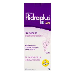 Hidraplus Zinc 45 Sabor A Uva 4 Sachets