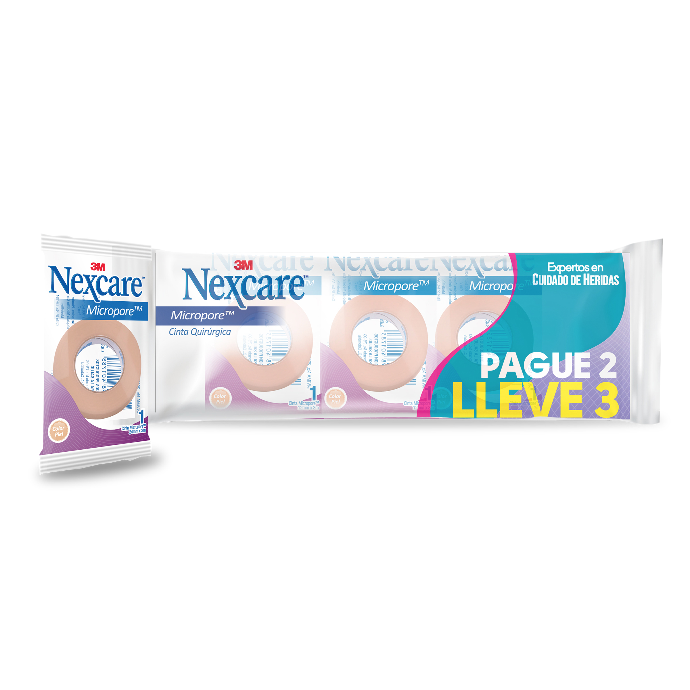 7702098038318-1 Micropore Piel 24x3 Bolsa 3 Unidades - Imagen 1