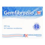 Gemfibrozilo 600 mg 20 Tabletas Ag