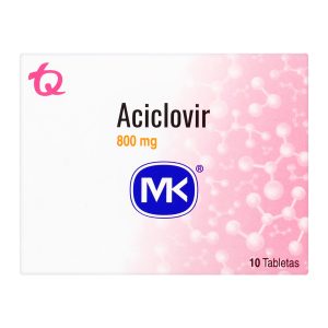 Aciclovir 800 mg 10 Tabletas MK