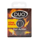 Preservativo Duo Hot Action 3 Unidades