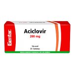 Aciclovir 200 mg 25 Tabletas Genfar