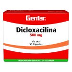 Dicloxacilina 500 mg 50 Cápsulas Genfar