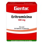 Eritromicina 500 mg 50 Tabletas Genfar