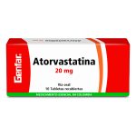 Atorvastatina 20 mg 10 Tabletas Genfar