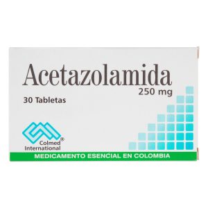 Acetazolamida 250 mg 30 Tabletas