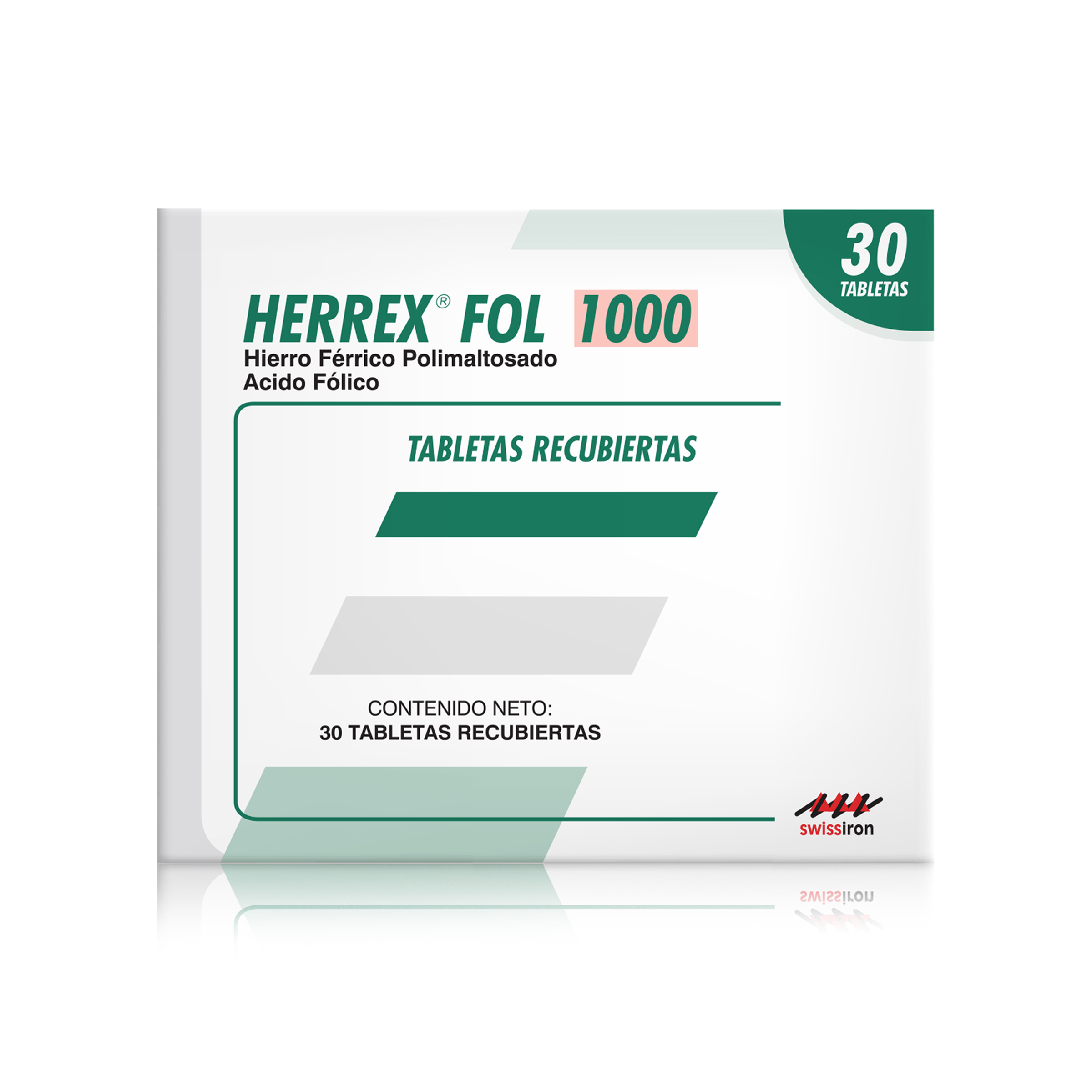 7703454121620-1.jpg HERREX FOL 1000 mg 30 TABLETAS - Imagen 1