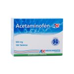 Acetaminofen 500 mg 100 Tabletas Ag