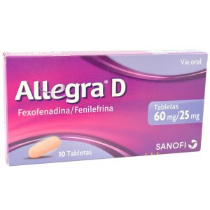 Allegra D 60 Mg/25 mg 10 Tabletas