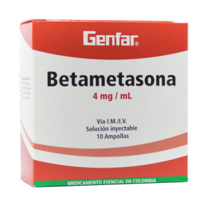 Betametasona 4 mg 1 mL 10 Ampollas Genfar