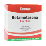 Betametasona 8 mg 2 mL 10 Ampollas Genfar