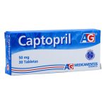 Captopril 25 mg 30 Tabletas Ag