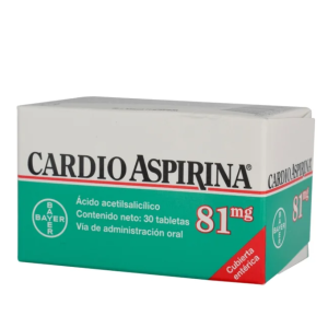 Cardioaspirina 81 mg 30 Tabletas