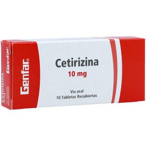 Cetirizina 10 mg 10 Tabletas Genfar